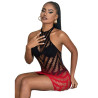 Subblime - 952242 Robe Résille Élastique Dégradé Rouge Et Noir Taille Unique